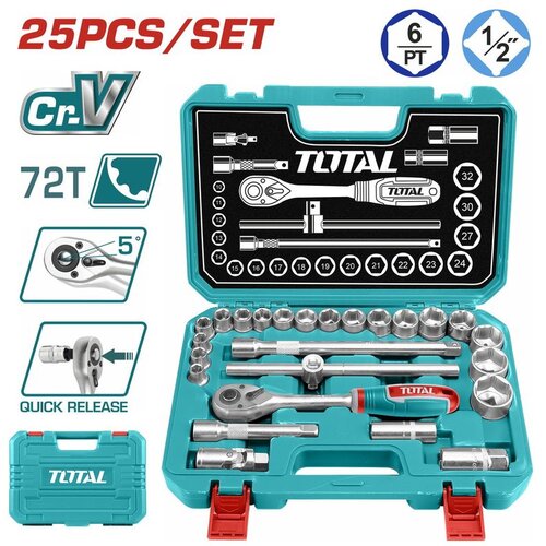 Total 25-delni 1/2" set gedora THT121251 Cene