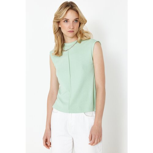 Trendyol Mint Viscose/Soft Fabric Fitted Stretchy Knitted Blouse Slike