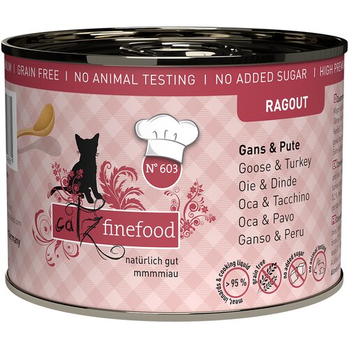  Varčno pakiranje catz finefood Ragout 24 x 180 g/190 g - No.603 goska & puran (24 x 190 g) Cijene