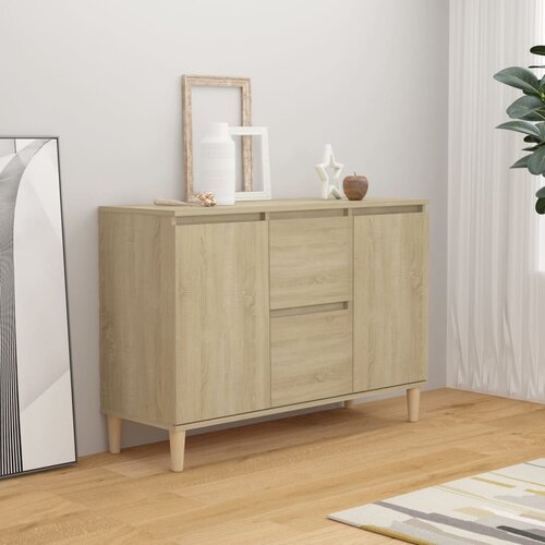 VidaXL Komoda sonoma hrast 103,5x35x70 cm iverna plo&amp;scaron;ča Slike