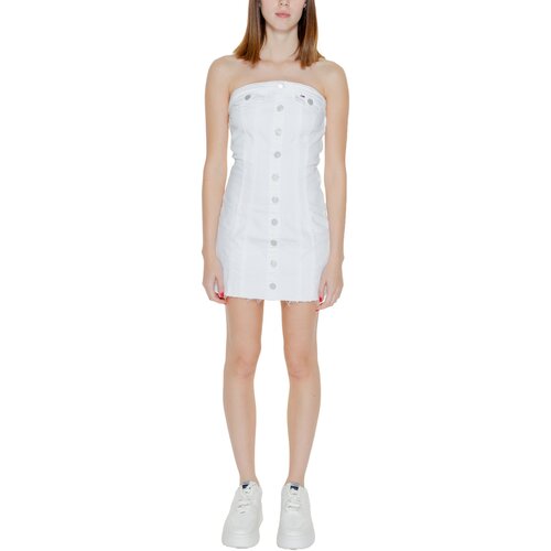 Tommy Hilfiger Kratke obleke MINI BUSTIER DW0DW18118 Bela Cene