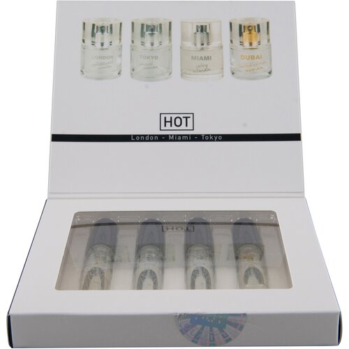Hot Set feromonskih ženskih parfema London Majami Tokio Dubai 4x5ml Cene