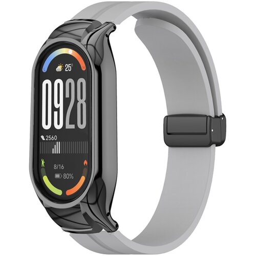 INF Kovinsko ohi&amp;scaron;je in silikonski pa&amp;scaron;ček za Xiaomi Band 9 Gray, (5000505965) Slike