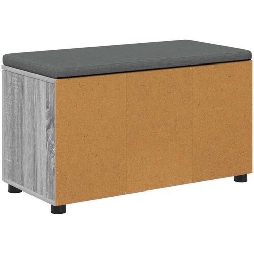 Klupa za hodnik s jastukom Siva Sonoma 80 x 38 x 46 cm Slike