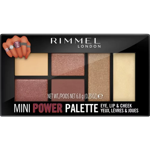 Rimmel London Mini Power Palette paleta za konturiranje 6,8 g nijansa 006 Fierce za žene