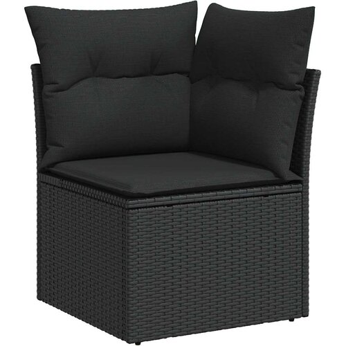  8-dijelni set vrtnih sofa od poliratana s jastucima crni Crna 100 x 55 x 73 cm Slike