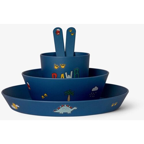 Citron Set posuđa od bio materijala Blue Dino Slike