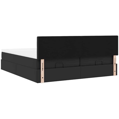 VidaXL Otomanski okvir kreveta s madracima crni 160x200cm umjetna koža Slike