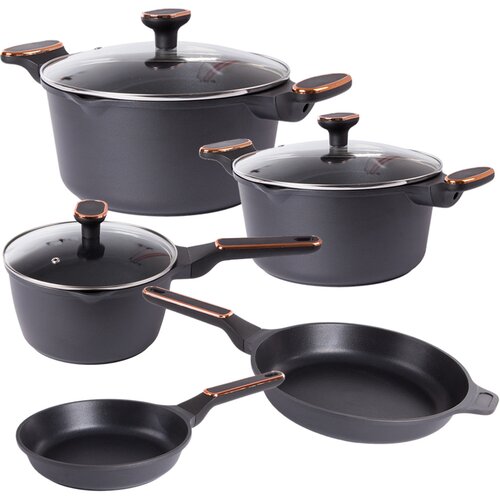 Premium velik 8 delni set alu. posode za indukcijo Cene