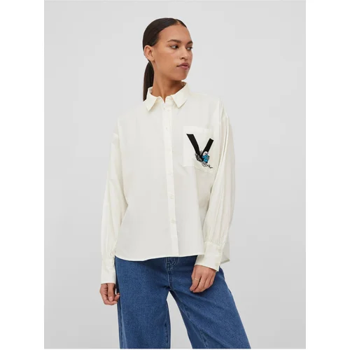 Vila White Ladies Shirt Smurfy - Women