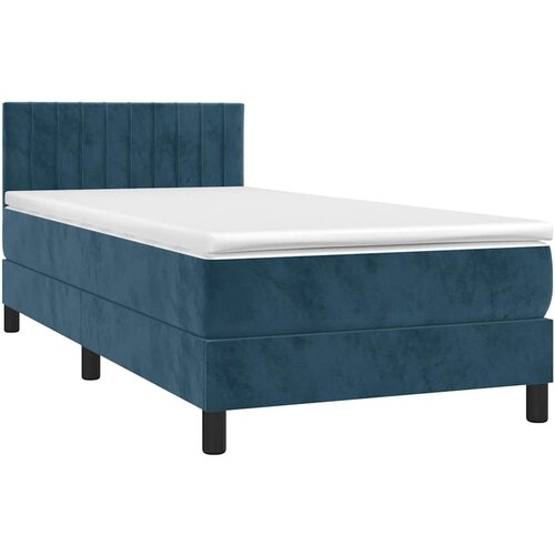  box spring s madracem LED tamnoplavi 80 x 200 cm bar&amp;scaron;un Slike