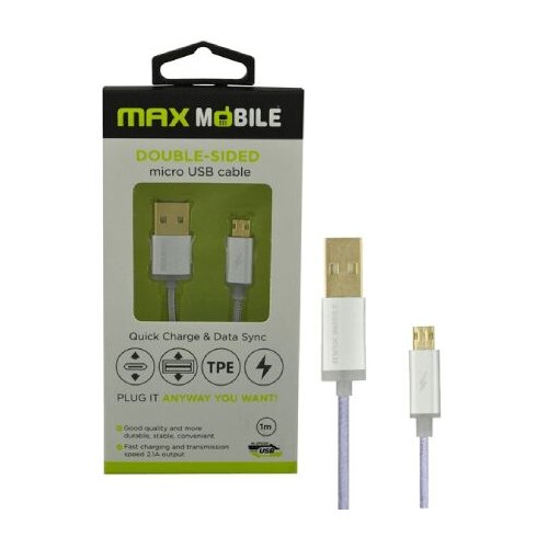 Max Mobile kabl za brzo punjenje Double-sided micro USB 1 m Slike