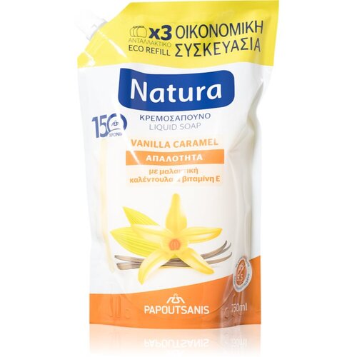 PAPOUTSANIS Natura Vanilla Caramel tekoče milo nadomestno polnilo 750 ml Cene