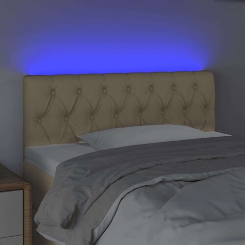 vidaXL LED uzglavlje krem 100 x 7 x 78/88 cm od tkanine Cene