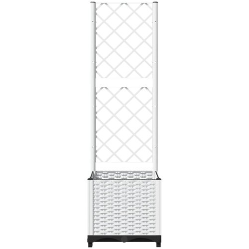  Vrtna sadilica s re&amp;scaron;etkom bijela 40 x 40 x 136 cm PP Slike