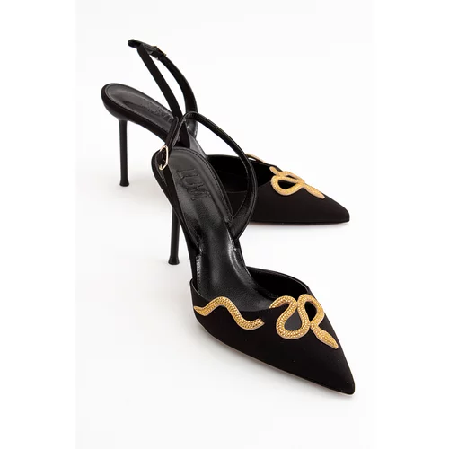 LuviShoes Molpo Black Women's Heeled Shoes
