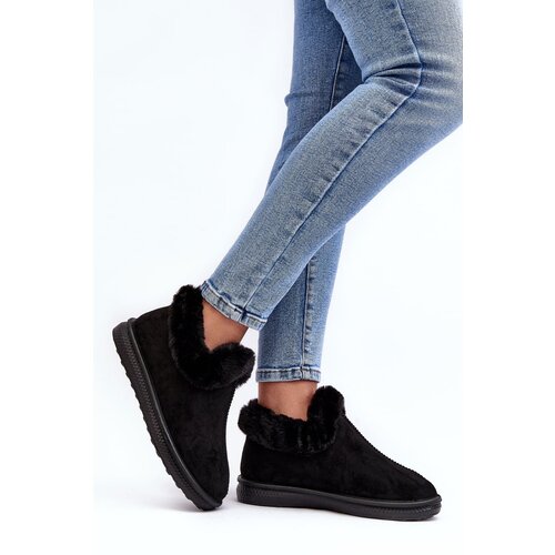 Kesi Black women&amp;#039;s low-top snow boots Pilani with fur Slike
