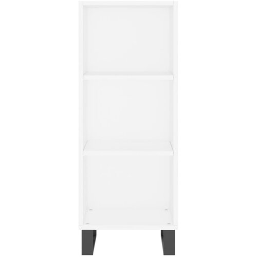  Visoka komoda bijeli 34,5x34x180 cm od konstruiranog drva Slike