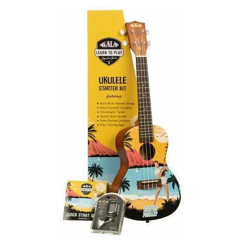 Kala Learn To Play Koncertne ukulele Elvis Blue Hawaii