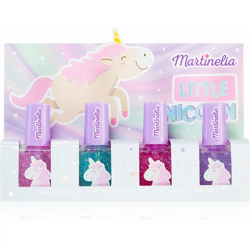 Martinelia Little Unicorn Nail Polish Set set lakov za nohte Pink, Blue, Purple, Fuchsia (za otroke)