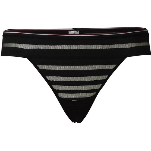 Tommy Hilfiger Tanga gaćice burgund / crna / bijela Slike