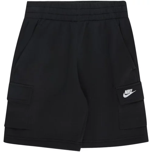 Nike Sportswear Hlače 'CLUB FLC' črna / bela