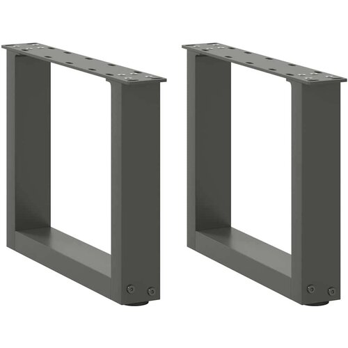  Noge kavne mizice v obliki črke U 2 kosa Antracit 40x(30-31) cm, (21828572) Slike