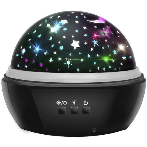  Noćno svjetlo usb led rgb projektora - mijenjanje projekcija crno Cijene