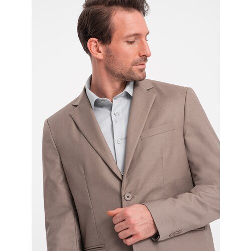 Ombre Men's classic blazer with pillowcase pocket - beige Cijene