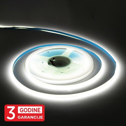 Mitea Lighting led traka 11W/1m 12V 6500K IP22 5m kotur cob 5mm 384 LED/1m 3Y MLH-2110-ML-5 Slike
