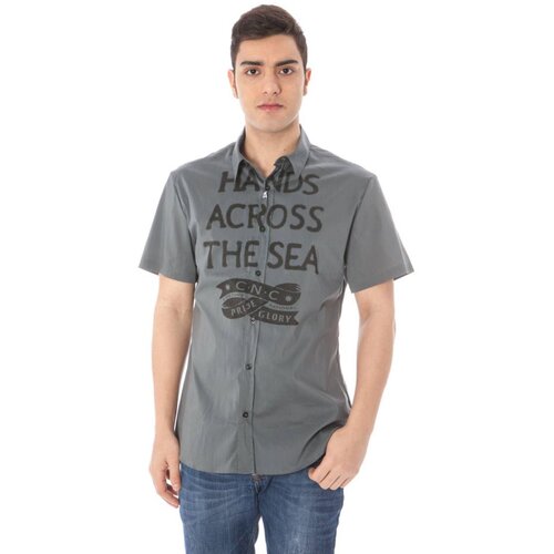 Costume National SHORT SLEEVE SHIRT FOR MAN GRAY Cene