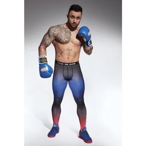 Bas Bleu QUANTUM men's functional sports leggings with welt at the waist