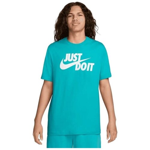 Nike Majice s kratkimi rokavi Ust Do It Swoosh Modra Slike