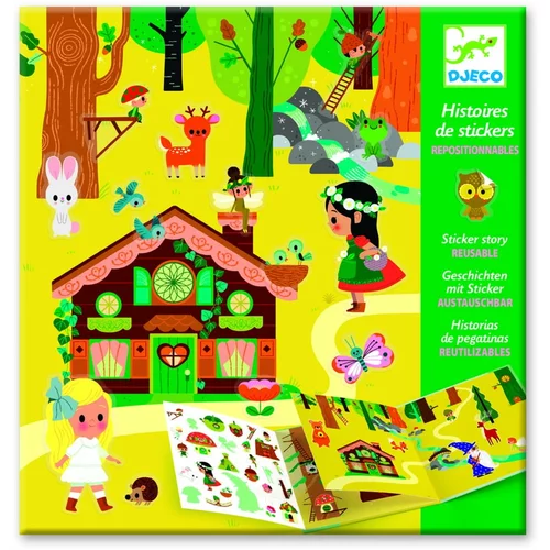 Djeco Komplet knjig gozdu z nalepkami Forest Sticker Story