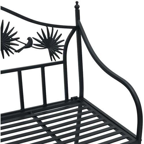  Vrtna klupa Crna 104 x 52,5 x 89 cm Čelik Slike
