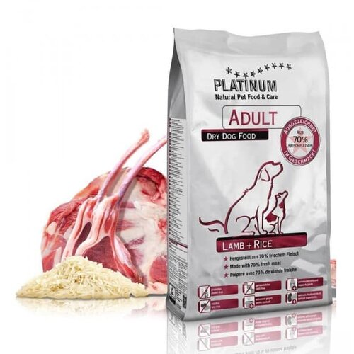 Platinum adult hrana za pse, ukus jagnjetine i pirinča, 5kg Cene