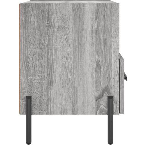  Noćni ormarići 2 kom boja hrasta 40x35x47,5cm konstruirano drvo Siva Slike