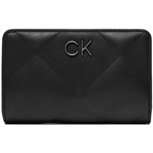 Calvin Klein Velika ženska denarnica Re-Lock Quilt Bifold Wallet K60K611374 Ck Black BEH