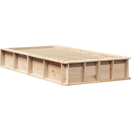  Krevetna konstrukcija Smeđa 100 x 200 cm Čvrsto borovo drvo Slike
