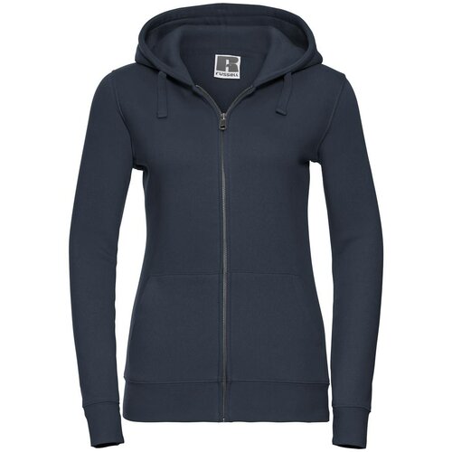 RUSSELL Navy blue women's sweatshirt with hood and zipper Authentic Cene