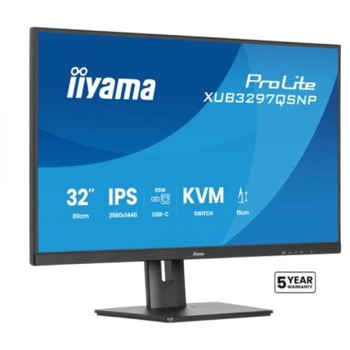 Iiyama Monitor ProLite XUB3297QSNP-B1, 80 cm (32&amp;quot;), WQHD 2K, IPS, HDMI/DP/USB-C, zvočniki, (5000140473) Slike
