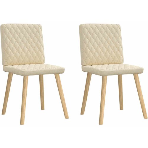 Maison Chic Jedilni stoli - Vzorci stoli 2 kosa krem blago A289, (22031939) Cene