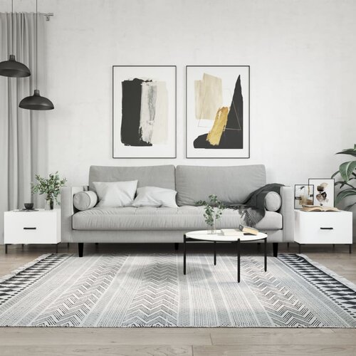 Stolići za kavu 2 kom sjajni bijeli 50x50x40 konstruirano drvo Cene