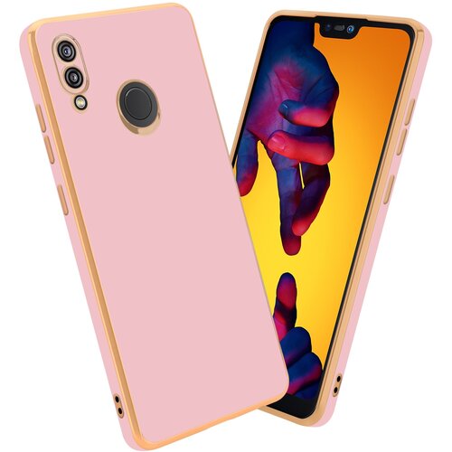 Cadorabo Ohi&scaron;je, združljiv s Huawei v sijajnem roza - zlato - za&scaron;čitni pokrov iz fleksibilnega silikona TPU in z za&scaron;čito pred kamero, (20595900) Cene