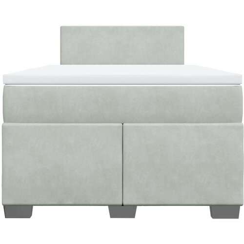 VidaXL Box spring krevet s madracem svjetlosivi 120x200 cm bar&amp;scaron;unasti Slike