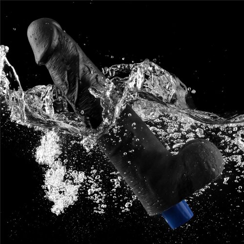 Lovetoy 2024 Real Softee Rechargeable Vibrating Dildo 10.5&amp;quot; Black Slike