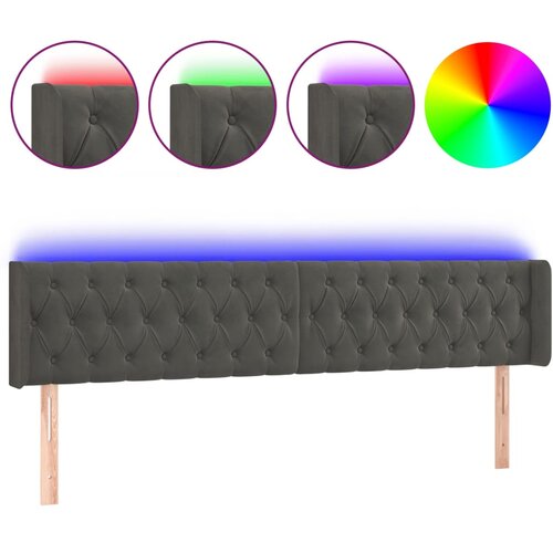  LED uzglavlje tamnosivo 183x16x78/88 cm bar&amp;scaron;unasto Slike