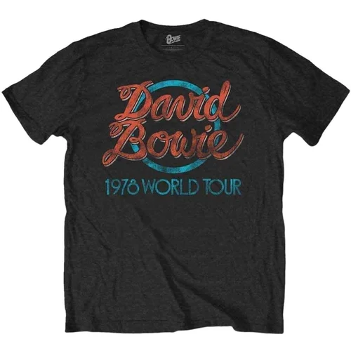 David Bowie Majica 1978 World Tour Unisex Black L