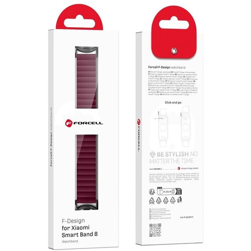 forcell narukvica za sat f-design FX8 za xiaomi mi band 8 bordo Cene