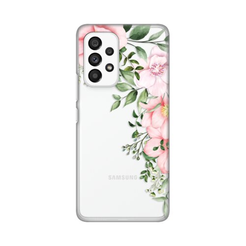  Silikonska maska za Samsung A536B Galaxy A53 5G Gentle Rose Pattern Print Skin providna Slike